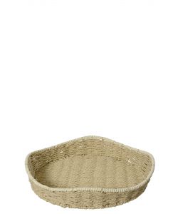 Vassoio in corda Naturale 34xH6,5 cm Decorativo per Soggiorno e Cucina