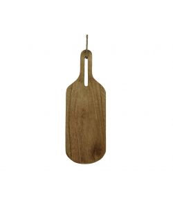 Tagliere rettangolare in legno di mango naturale 14x40 cm con manico