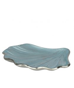 Kaemingk Vassoio decorativo conchiglia in metallo 19,5x19,5xh2,5 cm