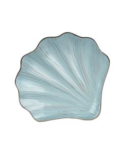 Kaemingk Vassoio decorativo conchiglia in metallo 19,5x19,5xh2,5 cm