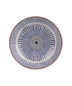 Kaemingk Ciotola in Melamina Blu 20,3 cm Decorata per Tavola e Outdoor