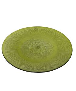 Kaemingk Piatto da Portata Verde in Vetro diam. 44,5 cm - Elegante e Decorativo