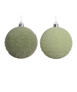 Decoris Pallina di Natale Infrangibile - Vellutata - 8cm