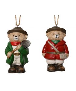 Decoris Orsetto Natalizio - Decorazione Albero di Natale - 4x5x9cm