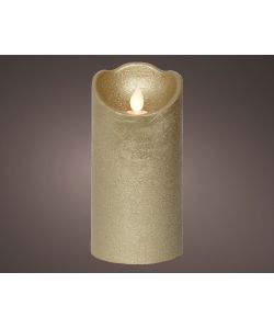 Lumineo Candela LED Oro - Eleganza e Atmosfera Accogliente - 7,5x15cm