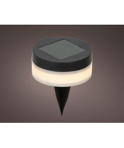 Lumineo Paletto Segnapasso Lampada Solare LED 9x11,8 cm Nera per Giardino e Vialetti