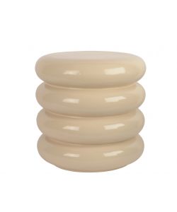 Kaemingk Magnesio Tavolino da Salotto Beige 40xH40 cm Rotondo Moderno