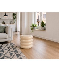 Kaemingk Magnesio Tavolino da Salotto Beige 40xH40 cm Rotondo Moderno