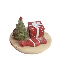 Decoris Candela di Natale Profumata in Vetro Rosso - 6,7x10 cm