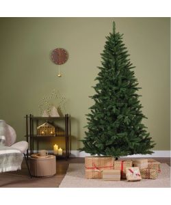 Albero di Natale 180 cm Verde con Rami e Base Metallica