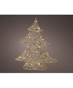 Lumineo Albero LED Oro - Decorazione Natalizia - 40 cm