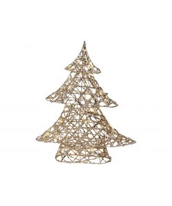 Lumineo Albero LED Oro - Decorazione Natalizia - 40 cm