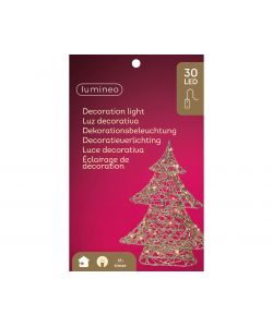 Lumineo Albero LED Oro - Decorazione Natalizia - 40 cm
