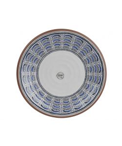 Kaeming Piatto melamina blu diametro 28 cm decorato per outdoor e tavola
