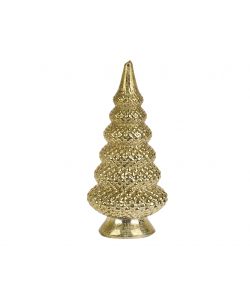 Albero decorativo in vetro oro 12cm x 25.5cm finitura antica