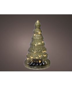 Lumineo Albero Verde - Decorazione Natalizia con Luci LED - 22cm