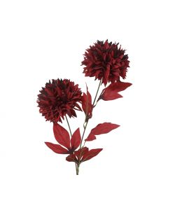 Everlands Crisantemo Colore Rosso - Fiore 80 cm per Decorazioni Natalizie