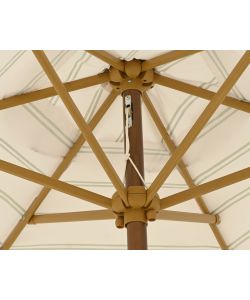 Ombrellone da Esterno Beige 2,2 m con Volant e Manovella Regolabile