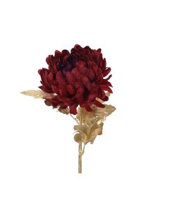 Crisantemo - Fiore artificiale rosso 70 cm per decorazioni festive