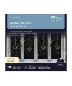 Lumineo Illuminazione a Tenda 158 LED Bianco Caldo - 200x60cm