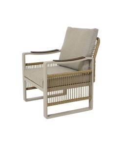 Set Salotto da Esterni Montevideo Alluminio Beige - Tavolino, 2 Sedie