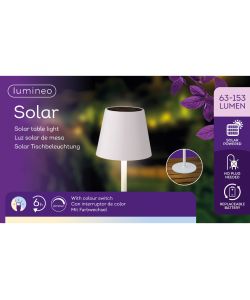 Kaemingk Lampada da Tavolo Solare LED - Ferro Verniciato, Regolabile