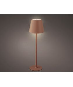 Lumineo Lampada da Tavolo Ricaricabile 9x27 cm Colore Terra