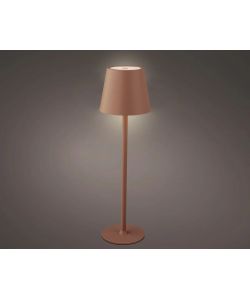 Lumineo Lampada da Tavolo Ricaricabile 9x27 cm Colore Terra