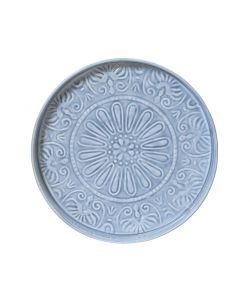 Piatto Decorativo in Metallo Smaltato