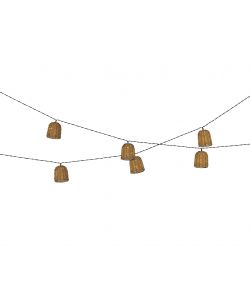 Kaemingk Catena Solare 2,1 M Luce Calda LED Vimini Naturale Per Esterni