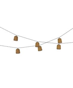 Kaemingk Catena Solare 2,1 M Luce Calda LED Vimini Naturale Per Esterni