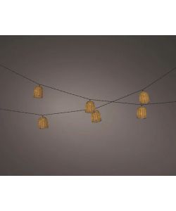 Kaemingk Catena Solare 2,1 M Luce Calda LED Vimini Naturale Per Esterni