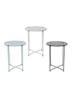 Kaemingk Metallo Tavolo da Appoggio Rotondo 40x48 cm Colori Assortiti Decorativo