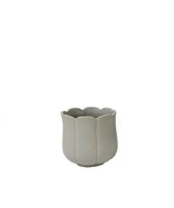 Vaso Blossom Terracotta Cilindrico Bianco �42 cm per Piante Indoor/Outdoor