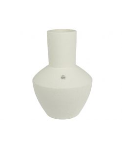 Kaemingk Vaso Decorativo in Terracotta Bianco 29x40 cm Stile Moderno