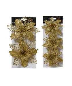 Decoris Clip Stella di Natale Rossa Decorativa - Misure Assortite