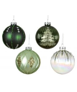 Decoris Pallina Natalizia in Vetro - Brillante ed Elegante - 8cm