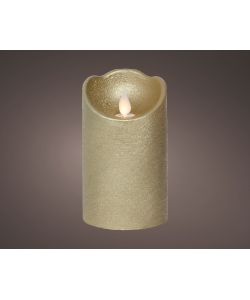 Lumineo Candela LED Oro - Eleganza e Atmosfera Calda - 7,5x12,5 cm