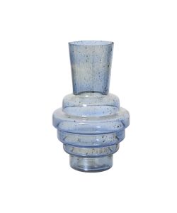 Kaemingk Vaso decorativo blu effetto anticato 18x30 cm per fiori secchi