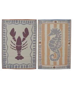 Kaemingk Tappeto decorativo 120x180 cm soggetti marini colori assortiti
