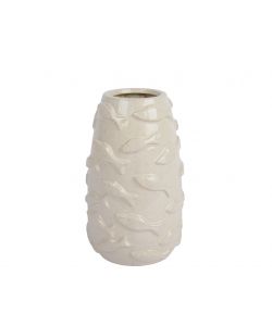 Kaemingk Vaso Porcellana Bianco Decorativo Pesce 15,5xH24,5 cm Interno