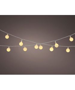 Lumineo Catena solare 2,9 m con luci a sfera bianco caldo per esterni