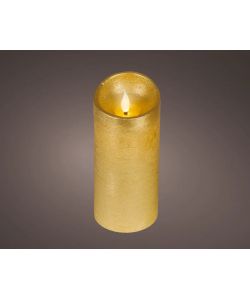 Lumineo Candela LED Oro 17 cm con Effetto Fiamma Oscillante Interno