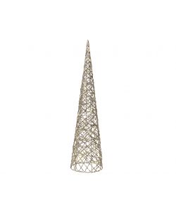 Lumineo Albero Decorativo Metallo 80 cm con 40 Luci LED Oro