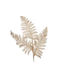 Decoris Ramo con Foglie Decorativo Natalizio Oro Brillante - 30x2x80cm