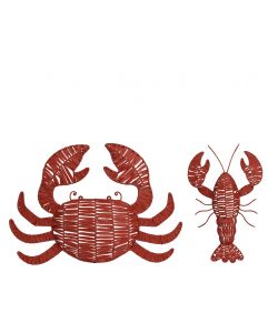 Decoro Marino in Carta Rosso - Granchio o Aragosta