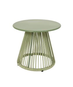 Set Salotto da Giardino Santa Cruz in Vimini Verde - Tavolino, 2 Sedie