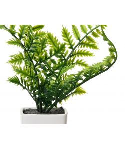 Kaemingk Piante Artificiali - Verde in Vaso Bianco - 20 cm