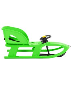 Slittino con Seduta e Volante Verde 102,5x40x23cm Polipropilene