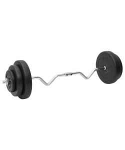 Set Bilanciere Curl e Manubri con Dischi 60 kg